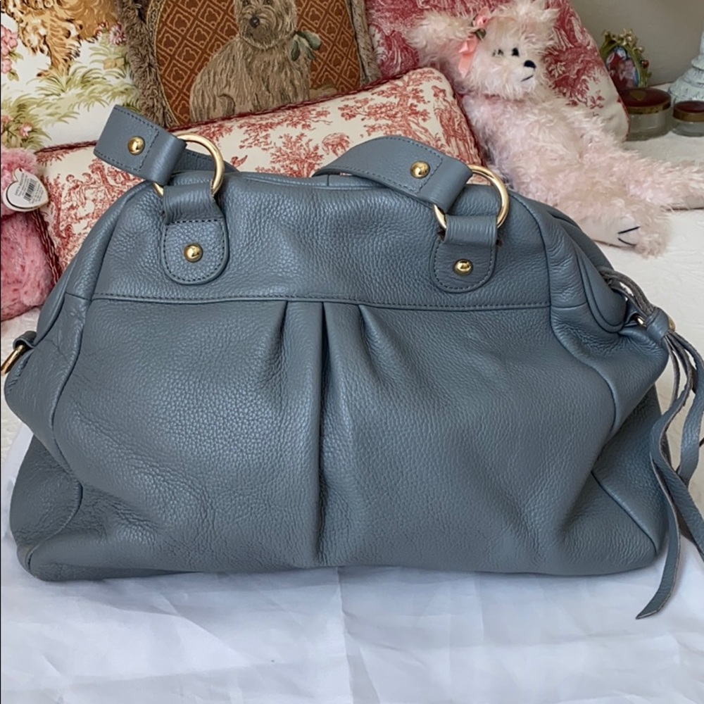 Joseph Charles Gray Leather Cardiff Satchel